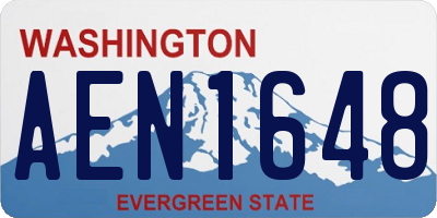 WA license plate AEN1648