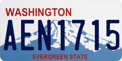 WA license plate AEN1715