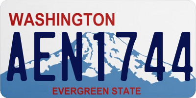 WA license plate AEN1744