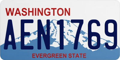 WA license plate AEN1769