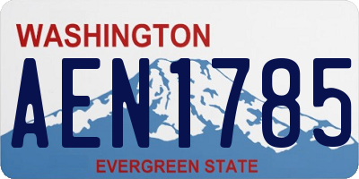 WA license plate AEN1785
