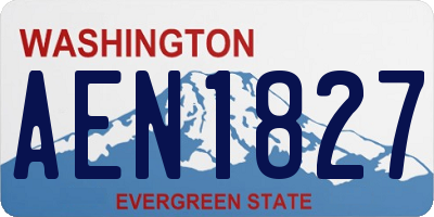WA license plate AEN1827