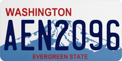 WA license plate AEN2096