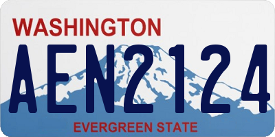 WA license plate AEN2124