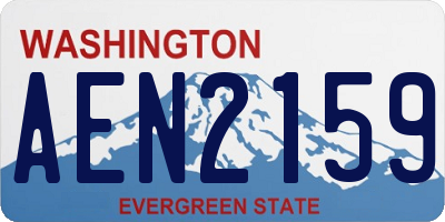 WA license plate AEN2159