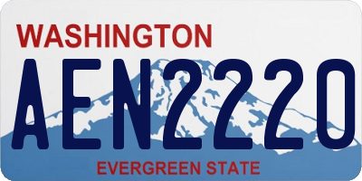 WA license plate AEN2220