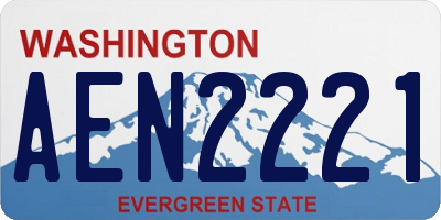 WA license plate AEN2221