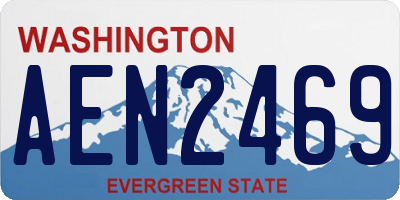 WA license plate AEN2469