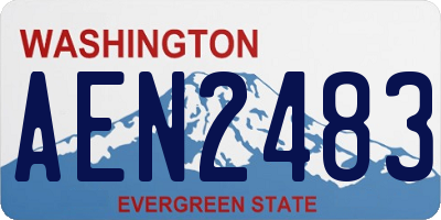 WA license plate AEN2483