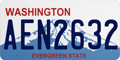 WA license plate AEN2632
