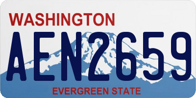 WA license plate AEN2659
