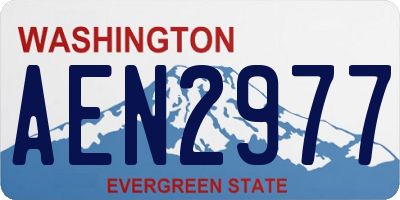 WA license plate AEN2977