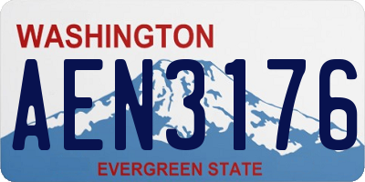 WA license plate AEN3176