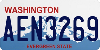 WA license plate AEN3269