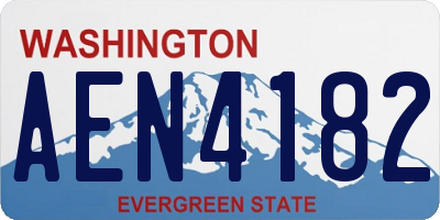 WA license plate AEN4182