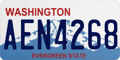 WA license plate AEN4268