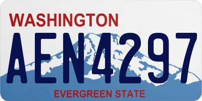 WA license plate AEN4297