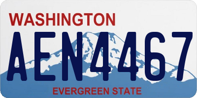 WA license plate AEN4467