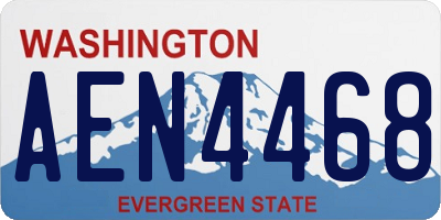 WA license plate AEN4468