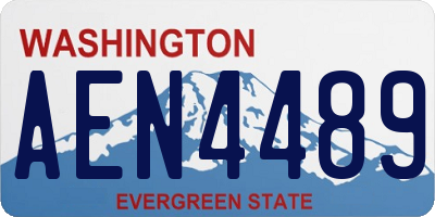 WA license plate AEN4489