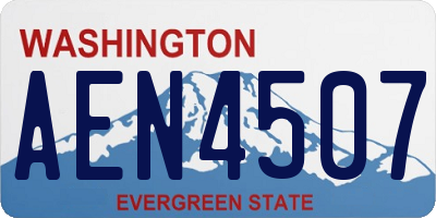 WA license plate AEN4507