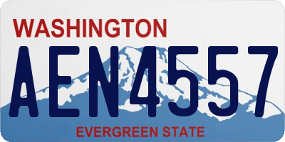 WA license plate AEN4557