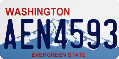WA license plate AEN4593
