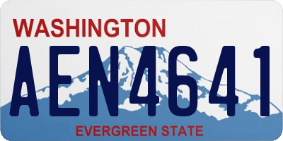 WA license plate AEN4641
