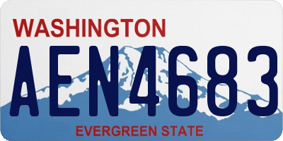 WA license plate AEN4683