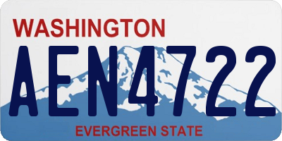 WA license plate AEN4722