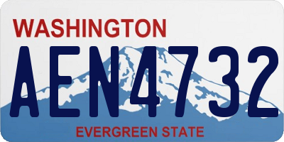 WA license plate AEN4732