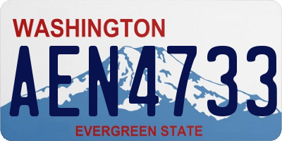 WA license plate AEN4733