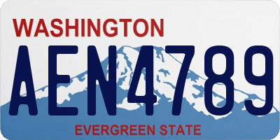 WA license plate AEN4789