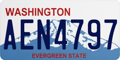 WA license plate AEN4797