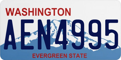 WA license plate AEN4995