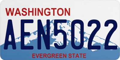 WA license plate AEN5022