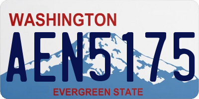 WA license plate AEN5175