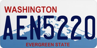 WA license plate AEN5220