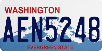 WA license plate AEN5248