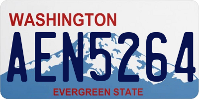 WA license plate AEN5264