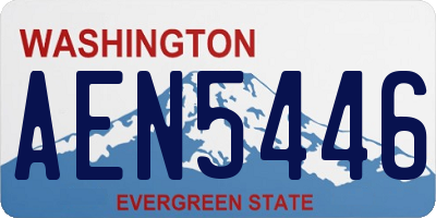 WA license plate AEN5446