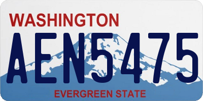 WA license plate AEN5475