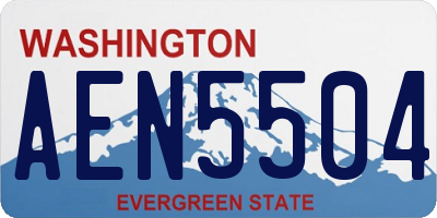 WA license plate AEN5504