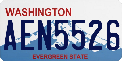 WA license plate AEN5526
