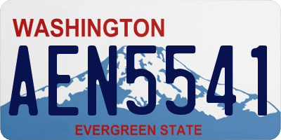 WA license plate AEN5541