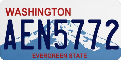 WA license plate AEN5772