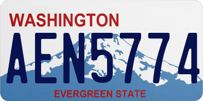 WA license plate AEN5774