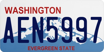 WA license plate AEN5997