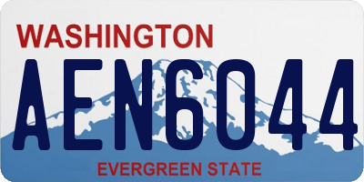 WA license plate AEN6044