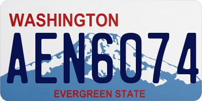 WA license plate AEN6074